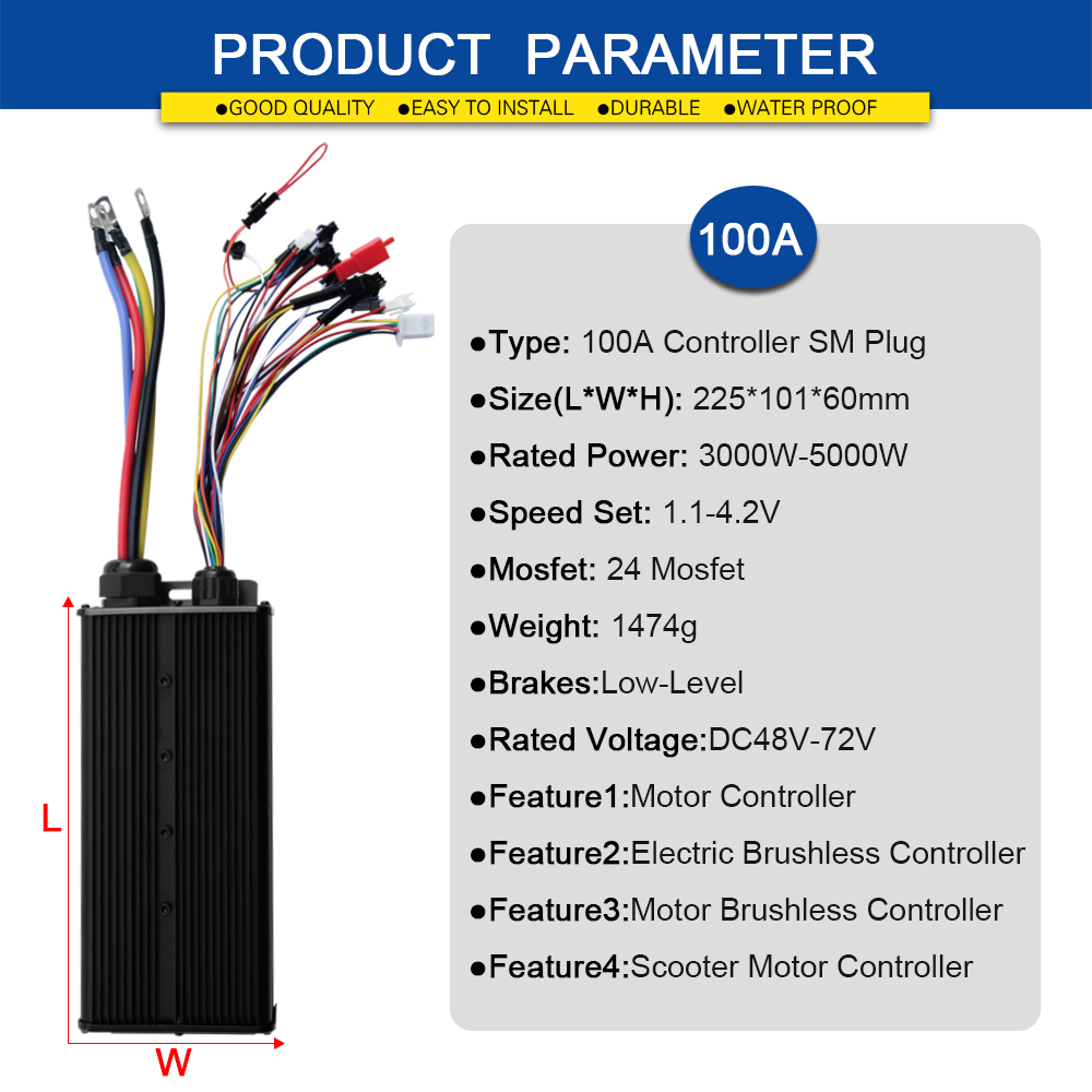 Sterownik sinusoidalny do e-bi – 72V 100A Sabvoton Controller recenzja i cena